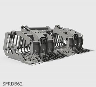 HLA - Stone Fork (Retainer Style Tine) with Split Grapple - REGULAR DUTY